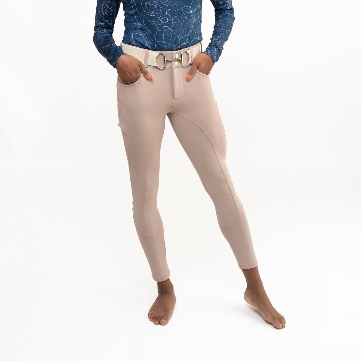 Correct Connect Beige Mid-Weight Winter Knee Patch Breeches