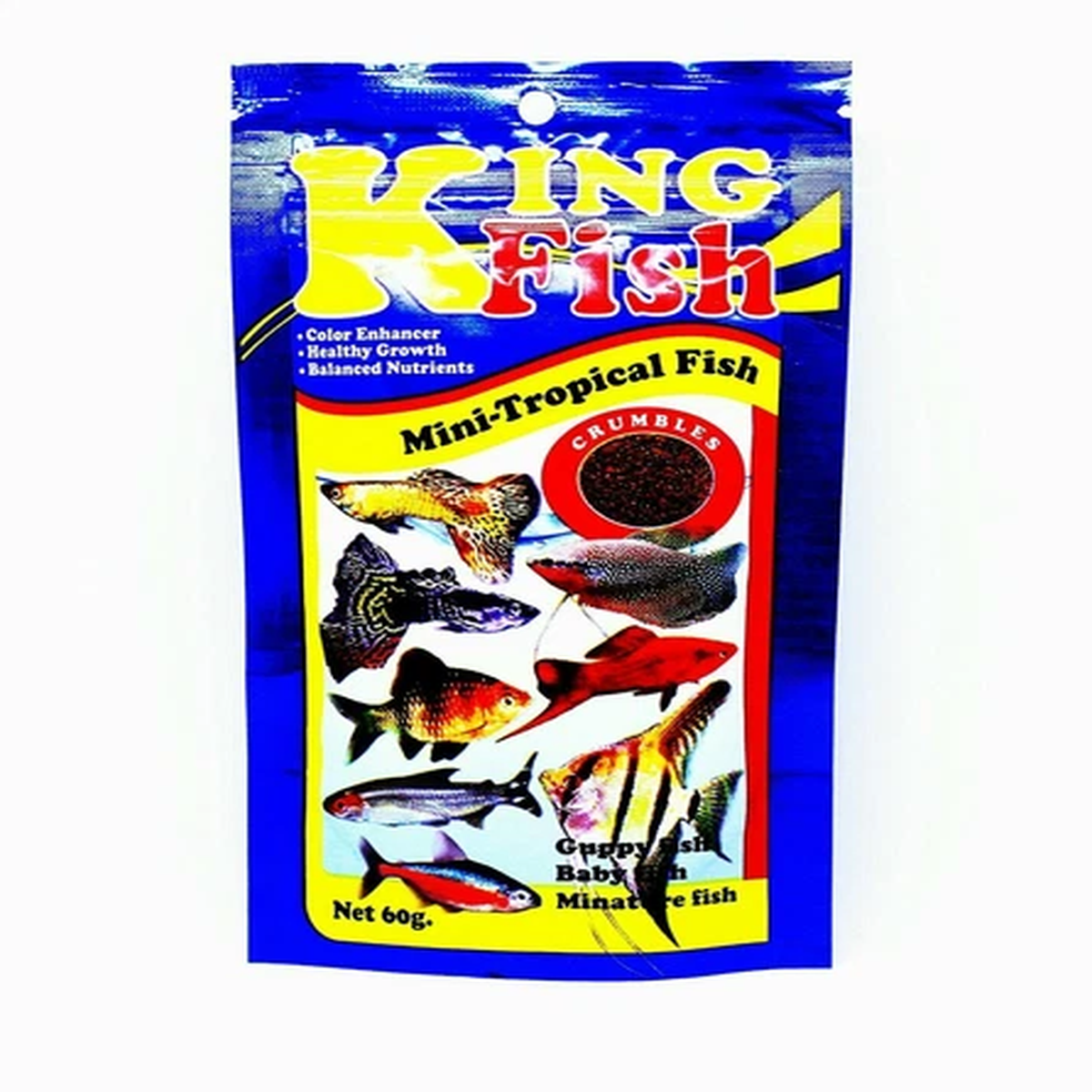 3 x 60g Mini Tropical Micro Pellet Crumbles Fish Food Baby Guppy, Tropical Fish