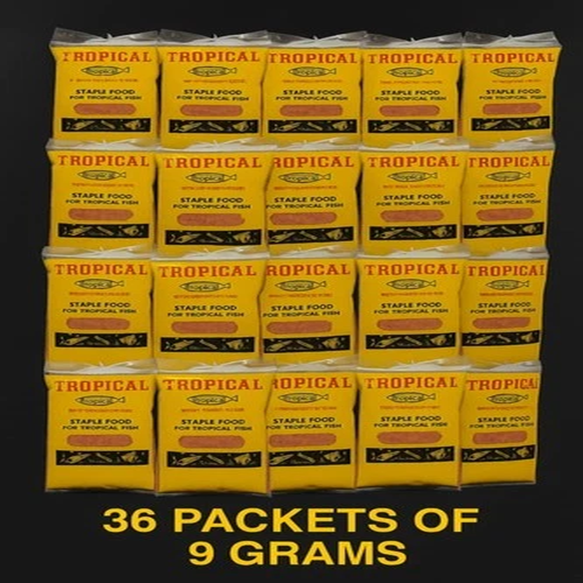 36 Packs Tropical Staple Fish Flakes 9g Clean Water High Protein Natural Food