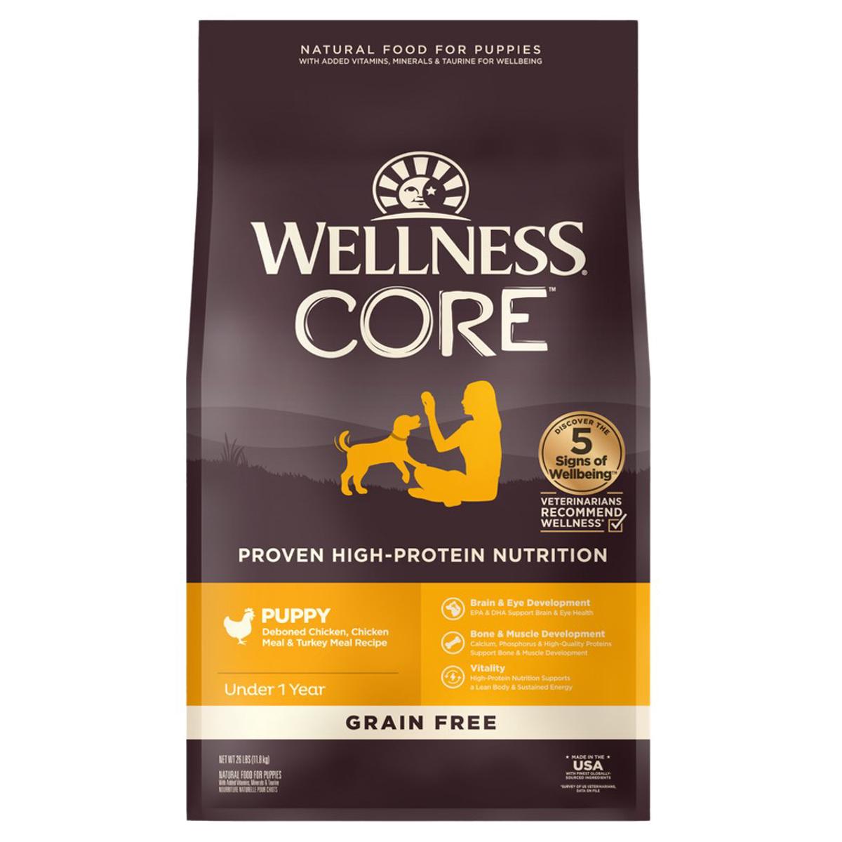 '$68 OFF+FREE GIFT w 26lb(Exp 5Nov26)': Wellness CORE Grain-Free Puppy Dry Dog Food