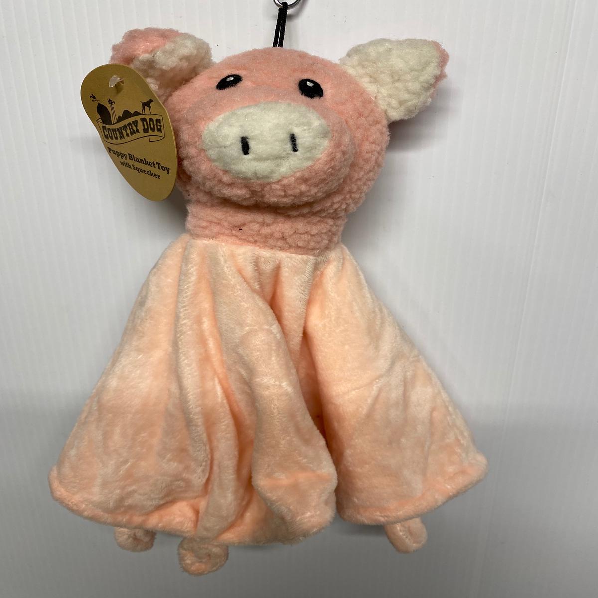Country Dog Pig Puppy Blanket Toy