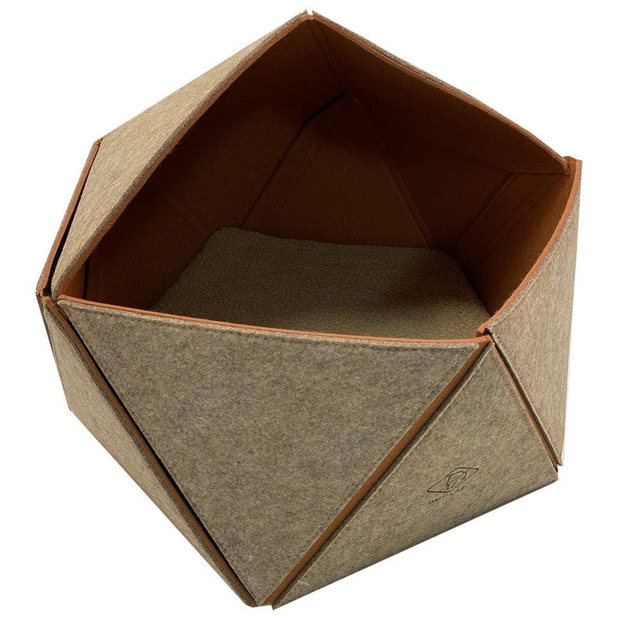 Felt cat house Logan 51x51x41cm sand-brown