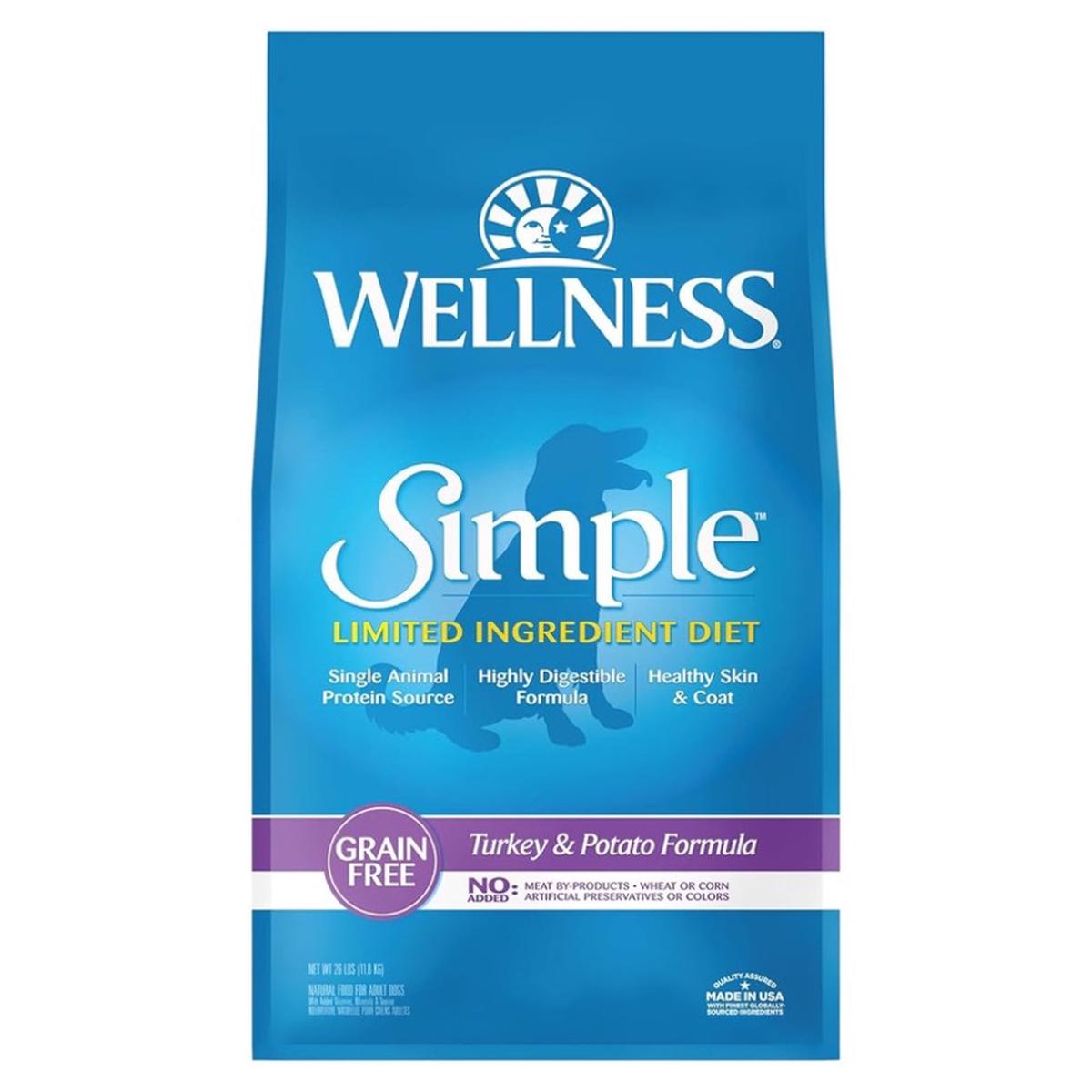 '$40 OFF (Exp Oct 26) + FREE TREAT': Wellness Simple Grain-Free Turkey & Potato Formula Adult Dry D