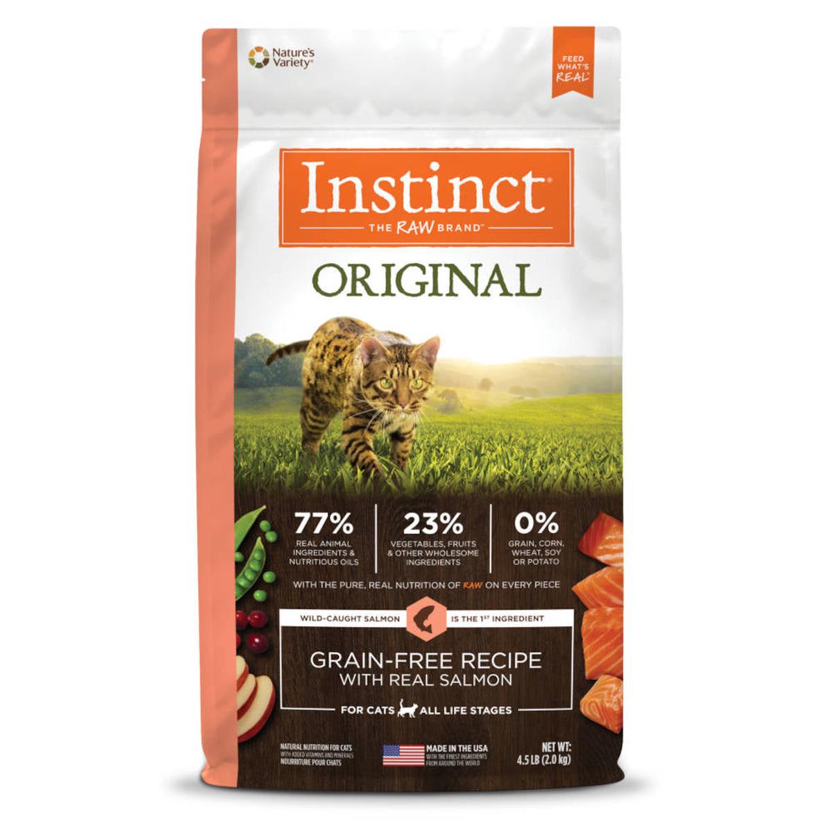 '$20 OFF 4.5lb (Exp 9Apr26)': Instinct Original Real Salmon Grain-Free Dry Cat Food