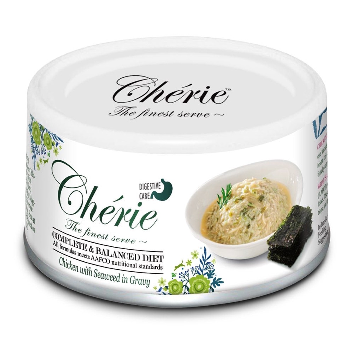 '20% OFF(Exp 13Sep26)': Cherie Complete & Balanced Digestive Care Chicken with Seaweed in Gravy Canned Cat Food 80g